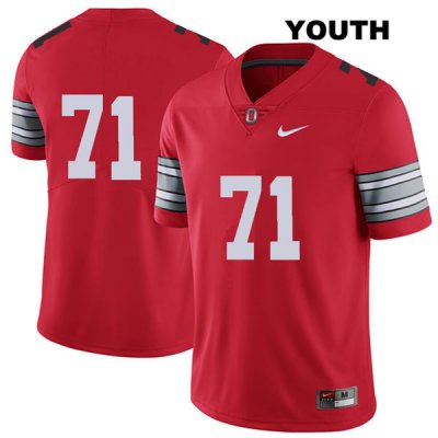 Youth NCAA Ohio State Buckeyes Josh Myers #71 College Stitched 2018 Spring Game No Name Authentic Nike Red Football Jersey QE20S81LZ